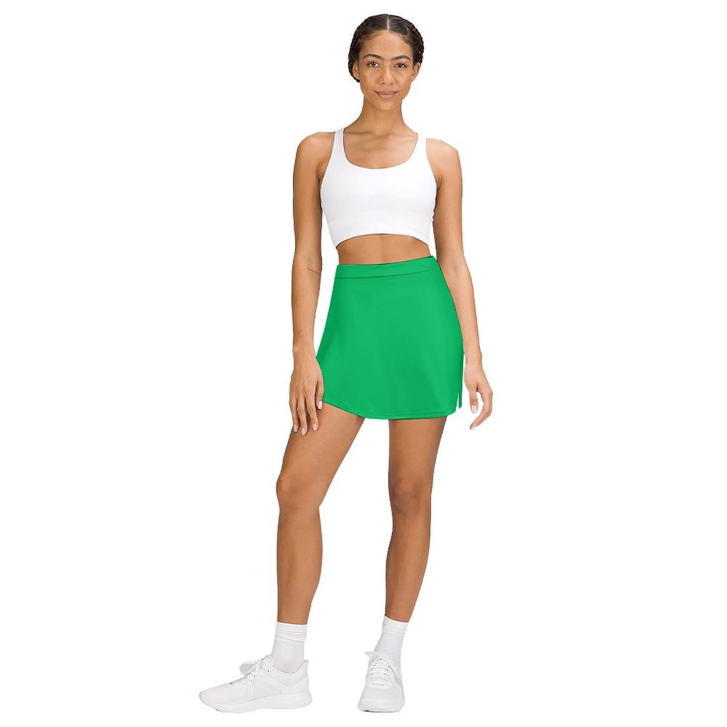 Green A-Line Skirt with Pocket