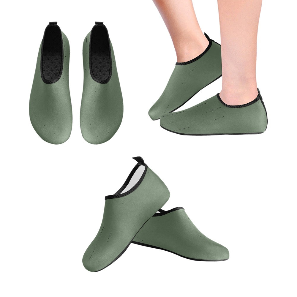 Army Green Kids' Slip-On Water Shoes