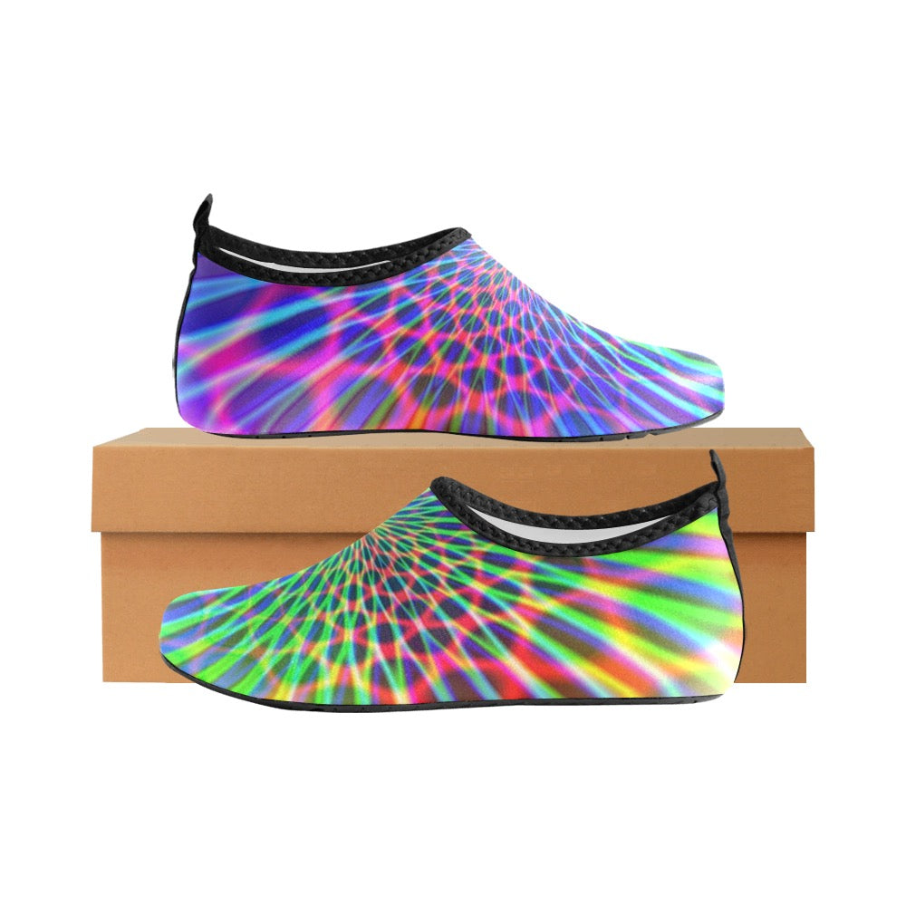 Abstract Rainbow Kids' Slip-On Water Shoes