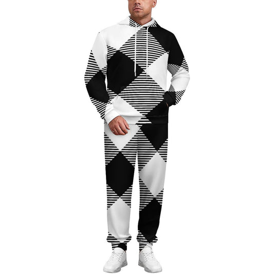 Black and White Adult Hoodie Set