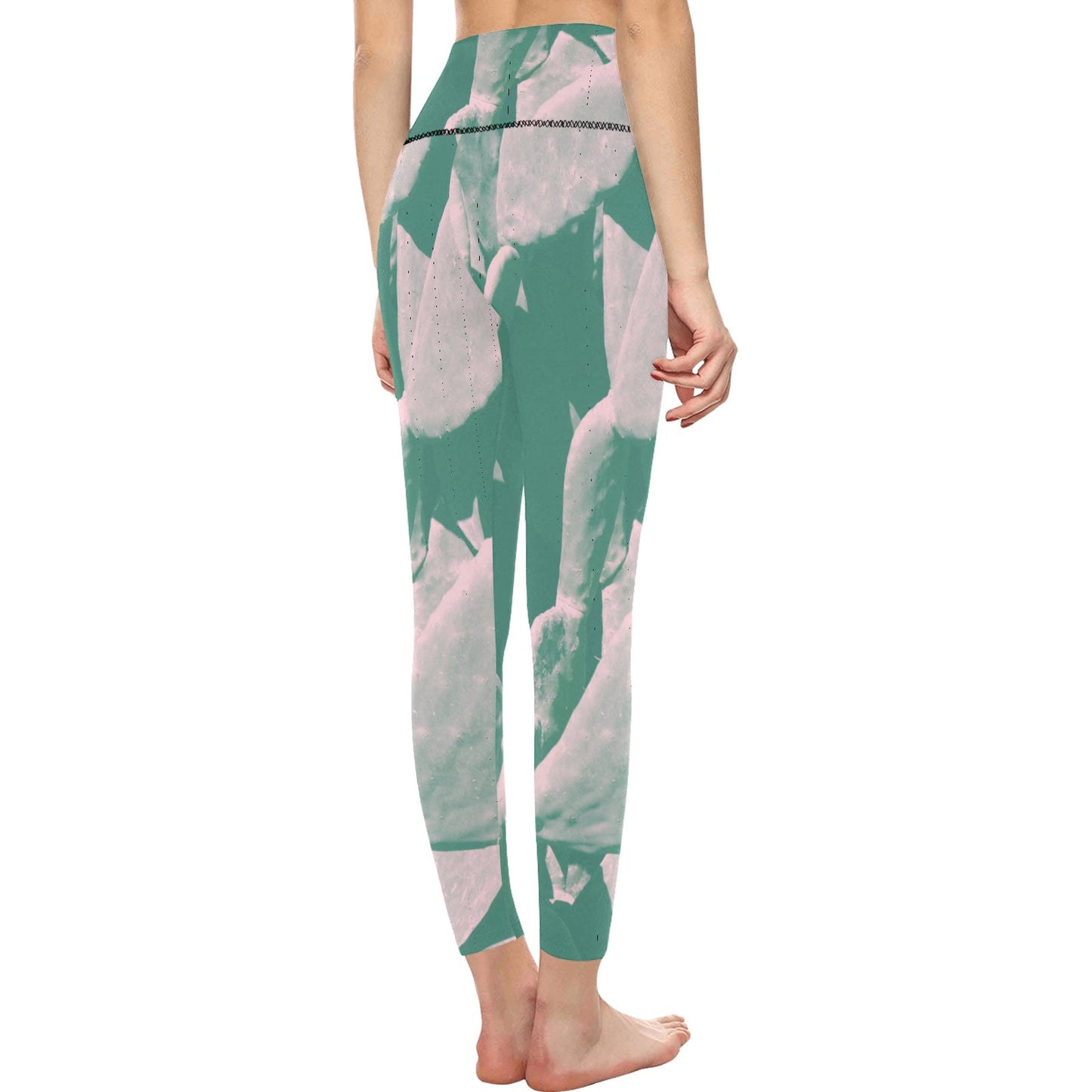 Green Paste High-Waisted Leggings