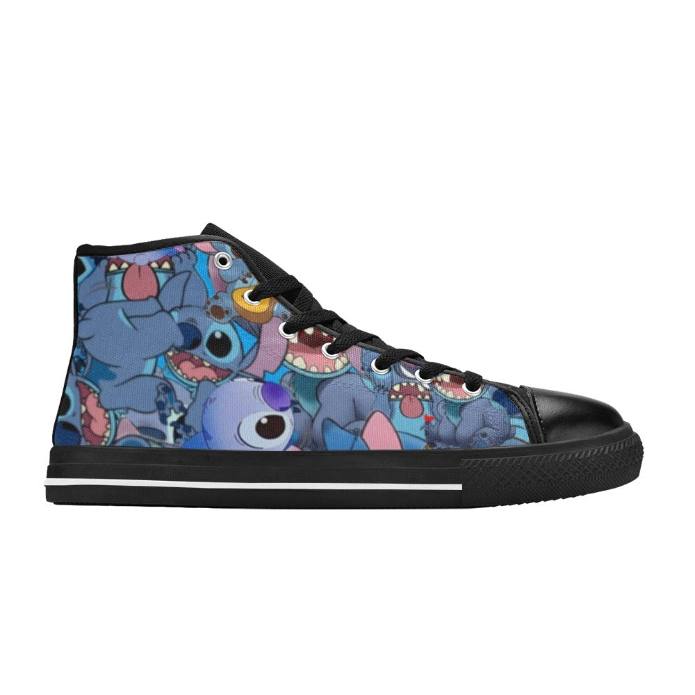 Stitch Collage Kids' High Top Shoes
