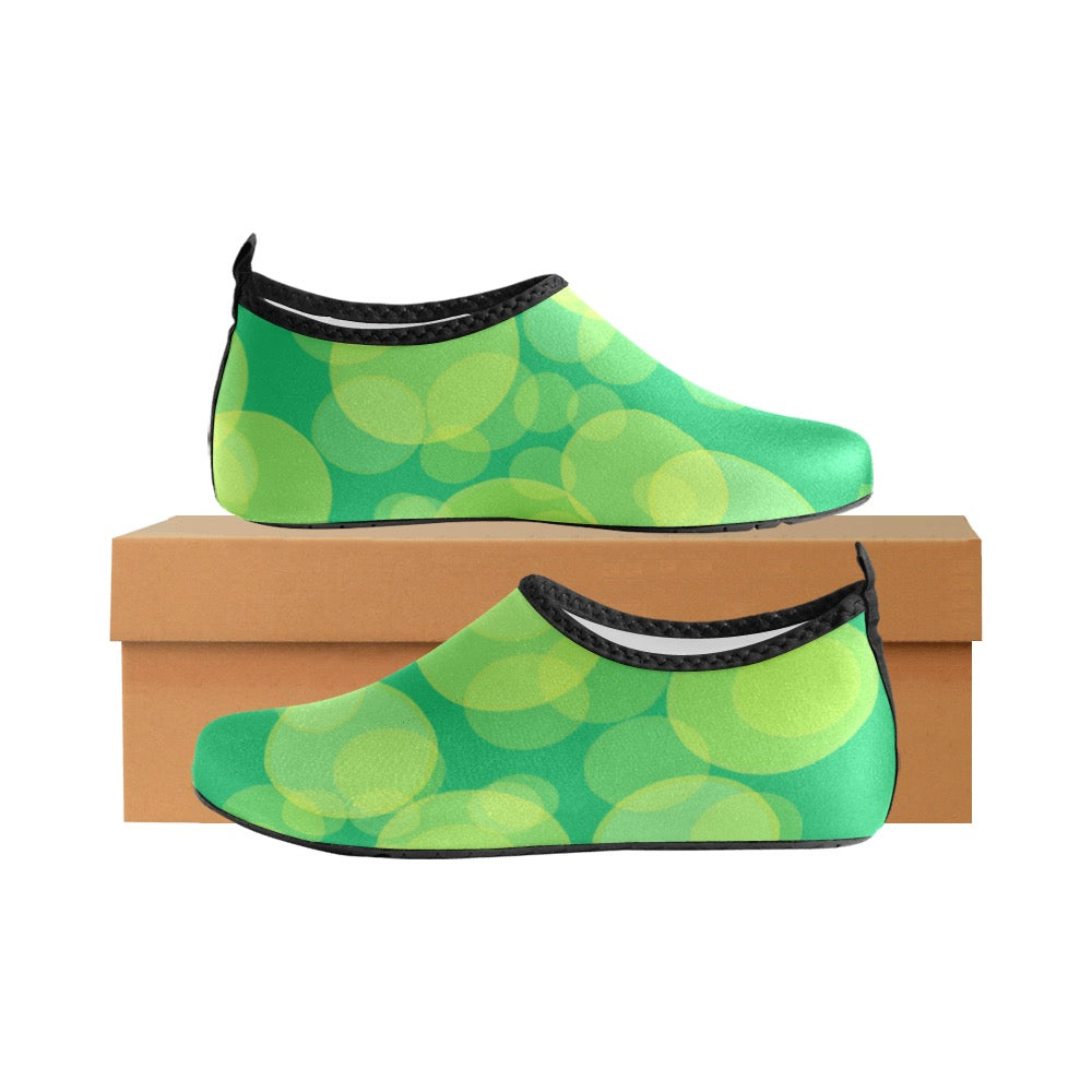 Lime Circles Kids' Slip-On Water Shoes