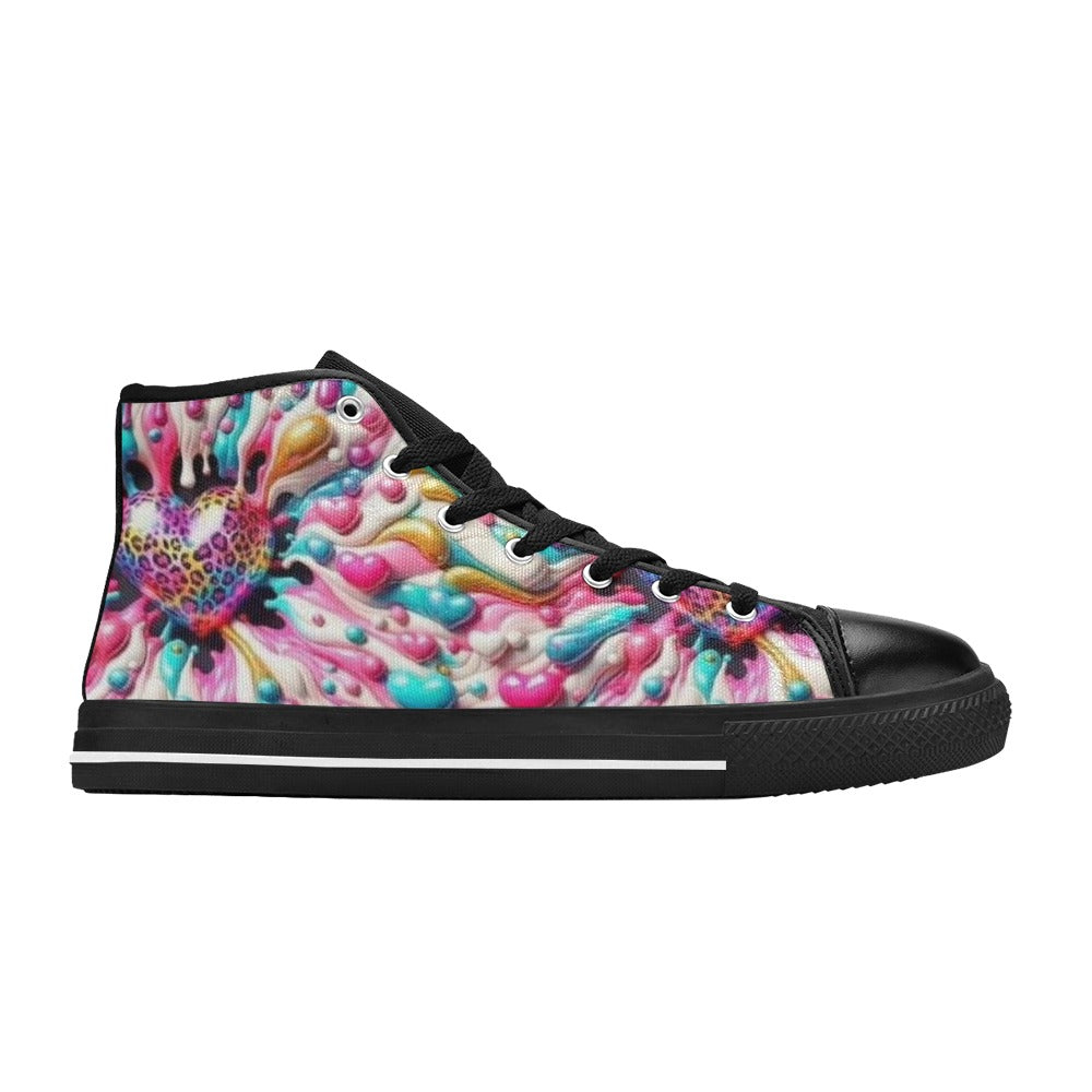 Candy Coated Hearts Kids' High Top Shoes