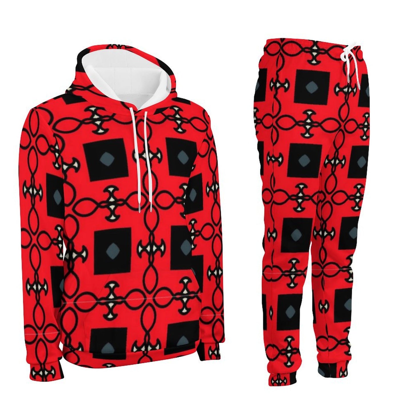 Black and Red Fashion Sweater Tracksuit