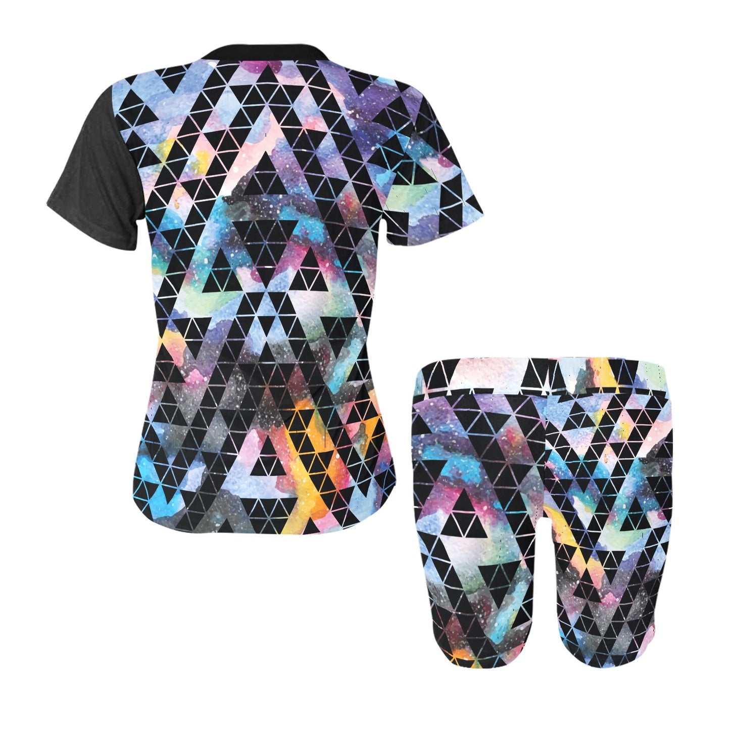 Galaxy Tribal Aztec Women's Short Yoga Set