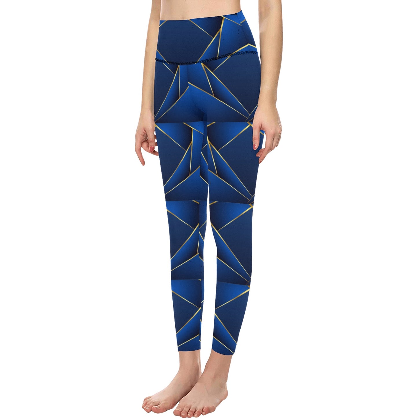 Blue Diamond High-Waisted Leggings