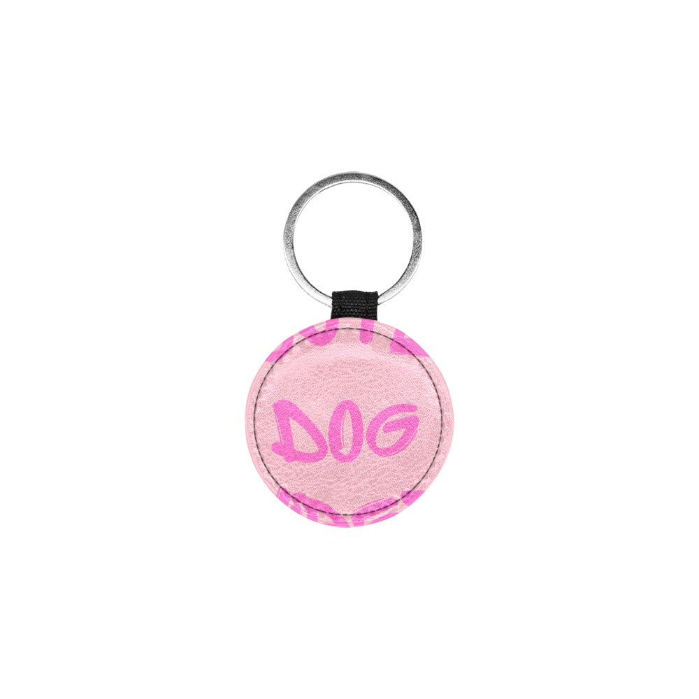 Cute Dog Vibes Round Pet ID Tag Choose Your Design