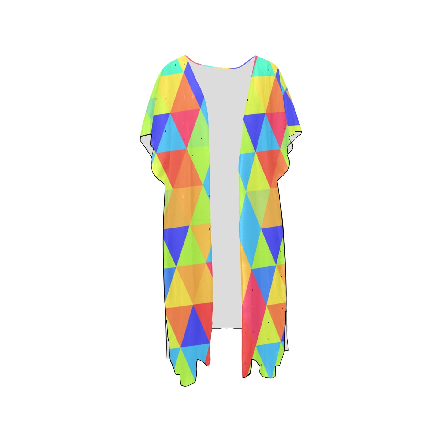 Neon Triangles Chiffon Cover Ups