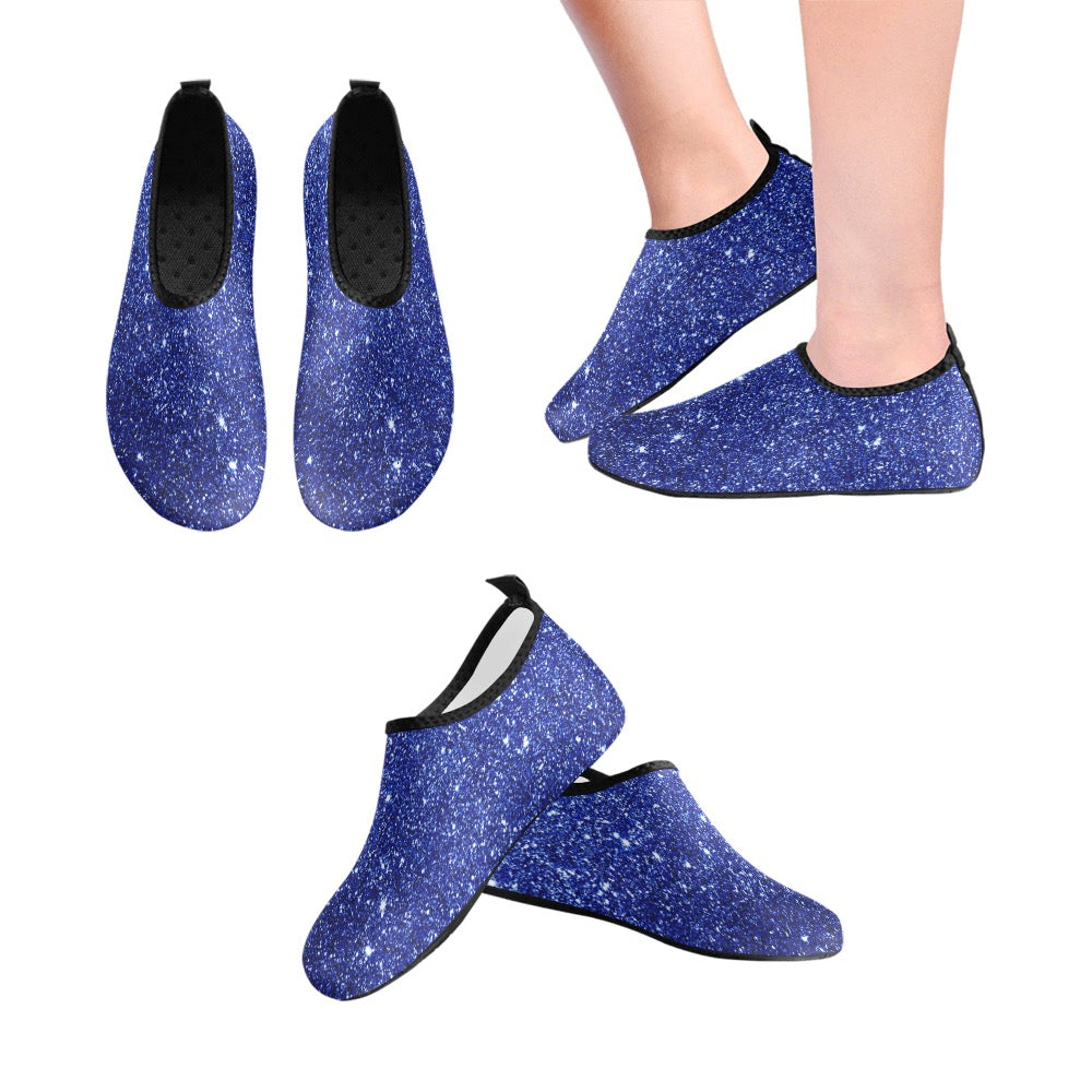 Blue shimmer Kids' Slip-On Water Shoes