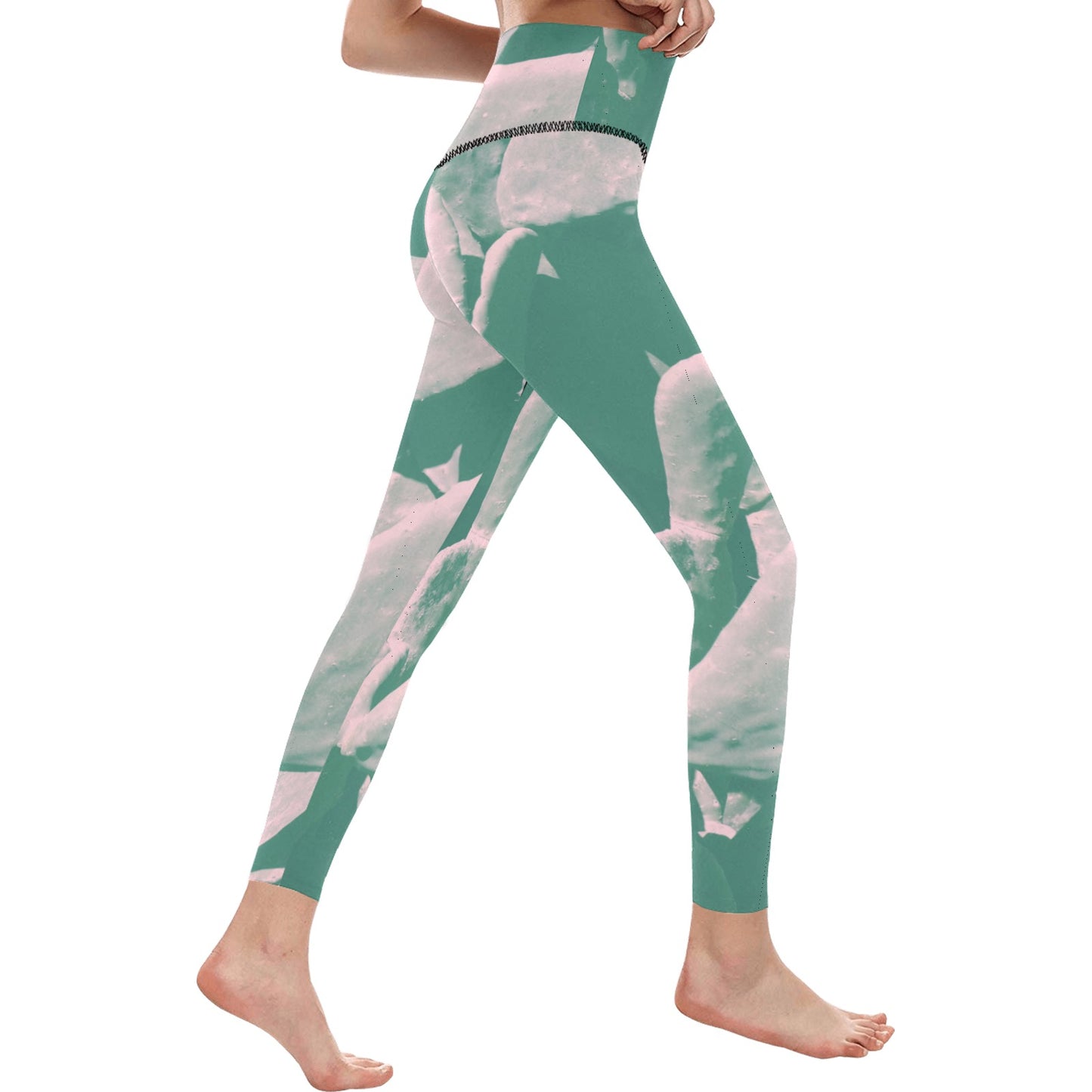 Green Paste High-Waisted Leggings