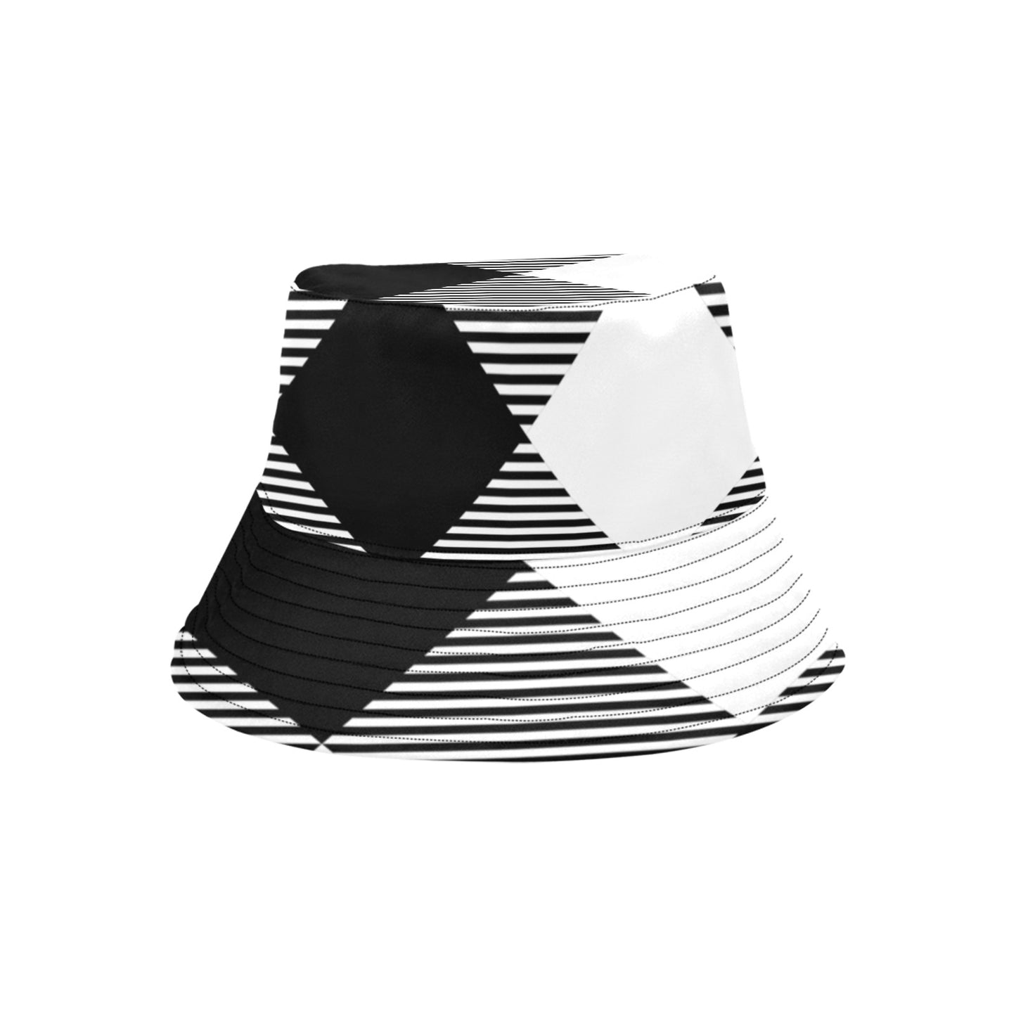 Black and White Unisex Summer Bucket Hat