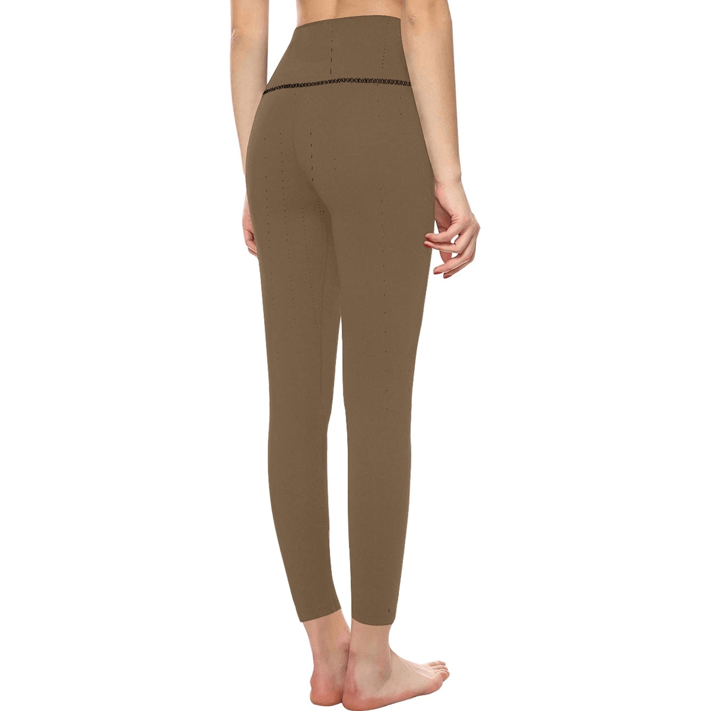 Brown High-Waisted Leggings