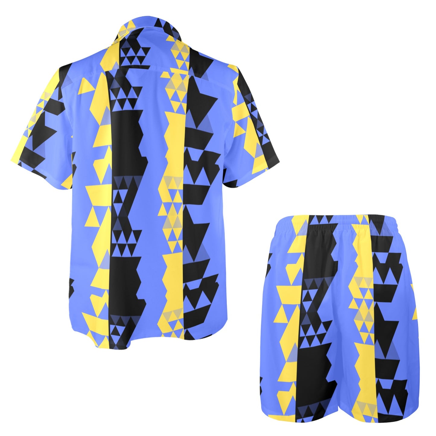 Blue Yellow Men's Outfit