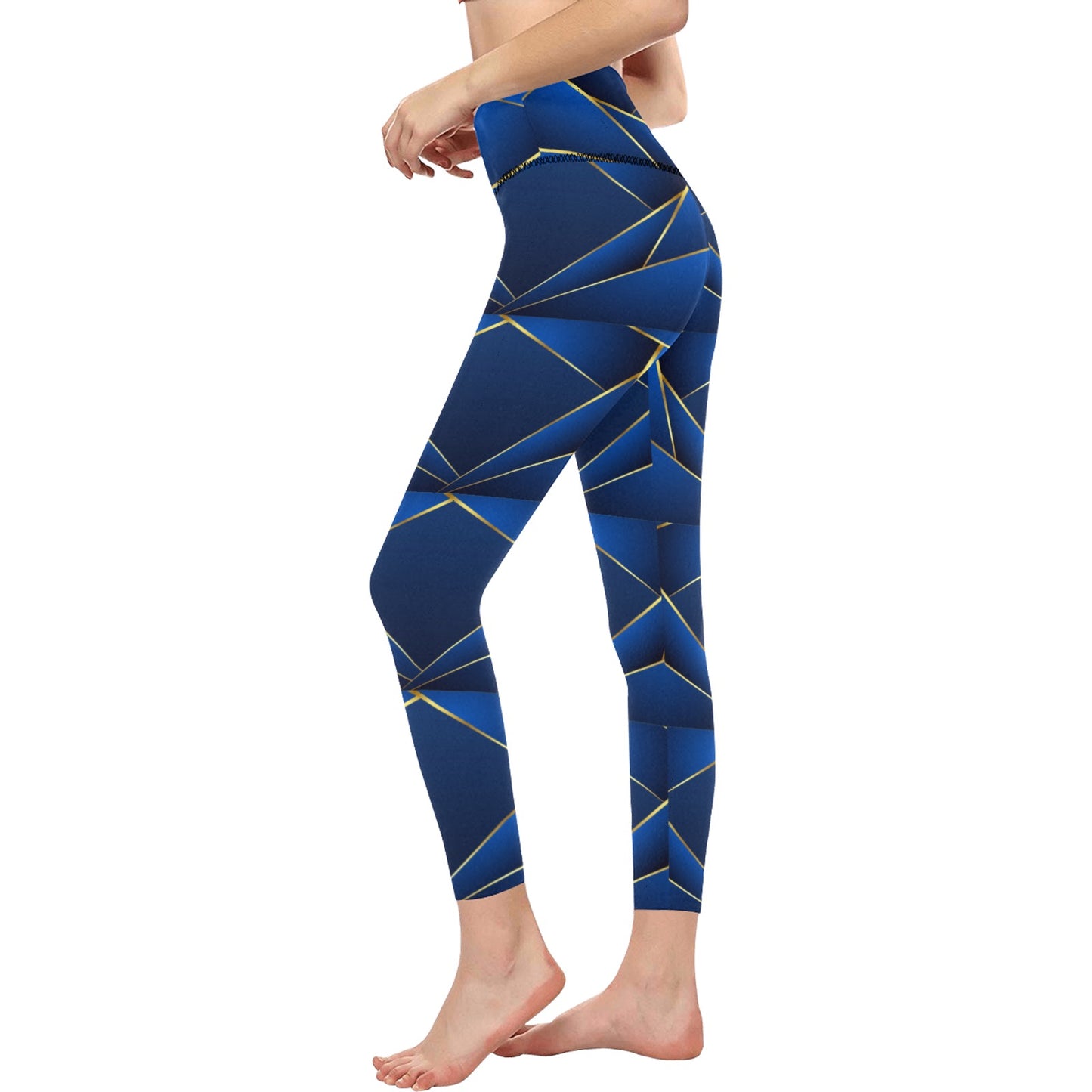 Blue Diamond High-Waisted Leggings