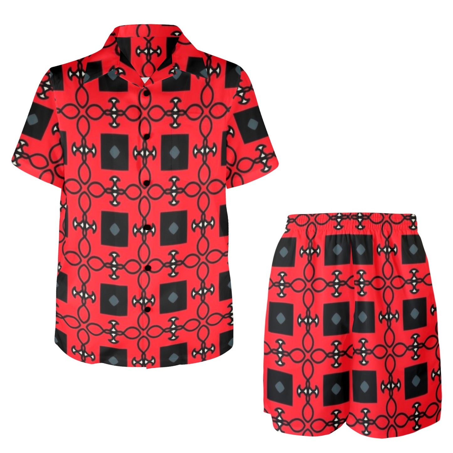 Red Fashion Men's Shirt Outfit