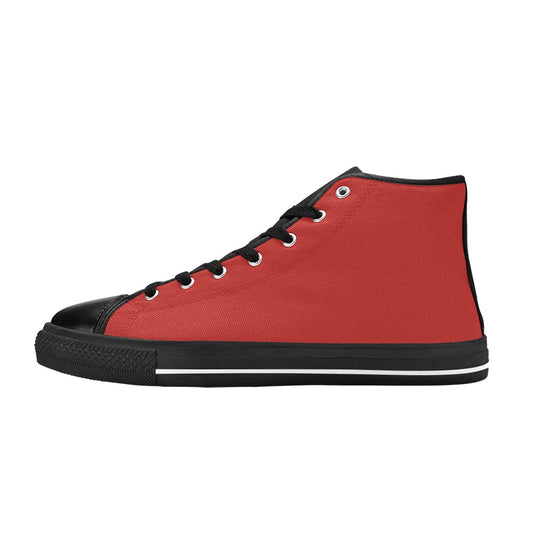 Red Men's High Top Canvas Shoes