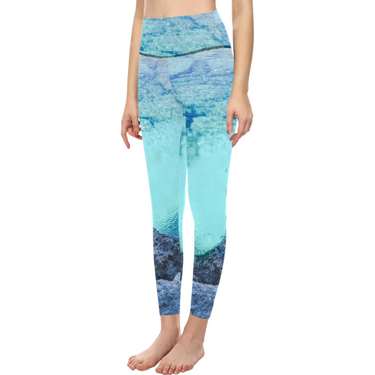 Turquoise Breeze High-Waisted Leggings