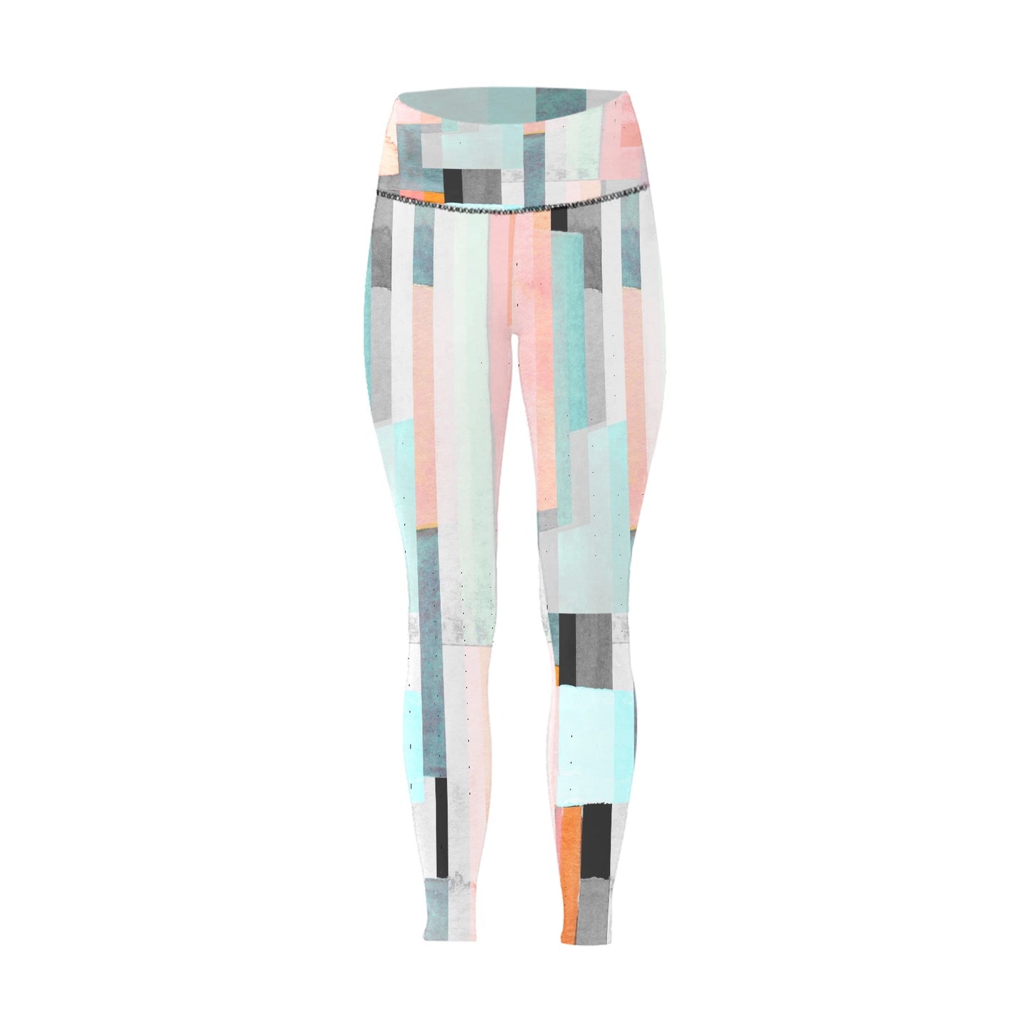 Abstract Geometric High-Waisted Leggings