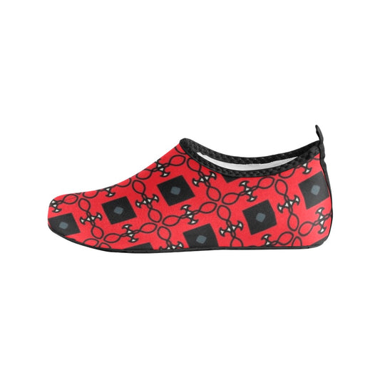 Black & Red Fashion Kids' Slip-On Water Shoes