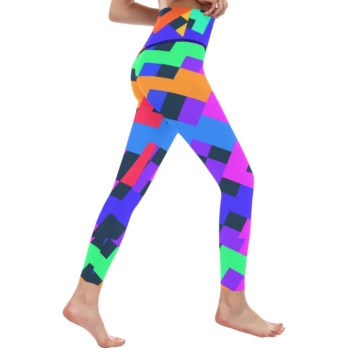 Bright Ziggy High-Waisted Leggings