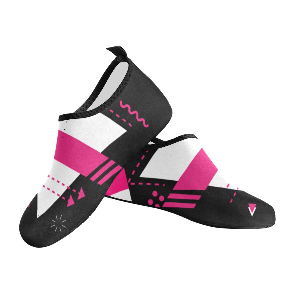 Pink and Black Kids' Slip-On Water Shoes