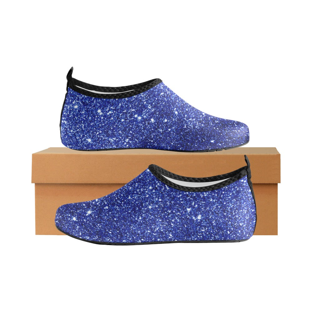 Blue shimmer Kids' Slip-On Water Shoes