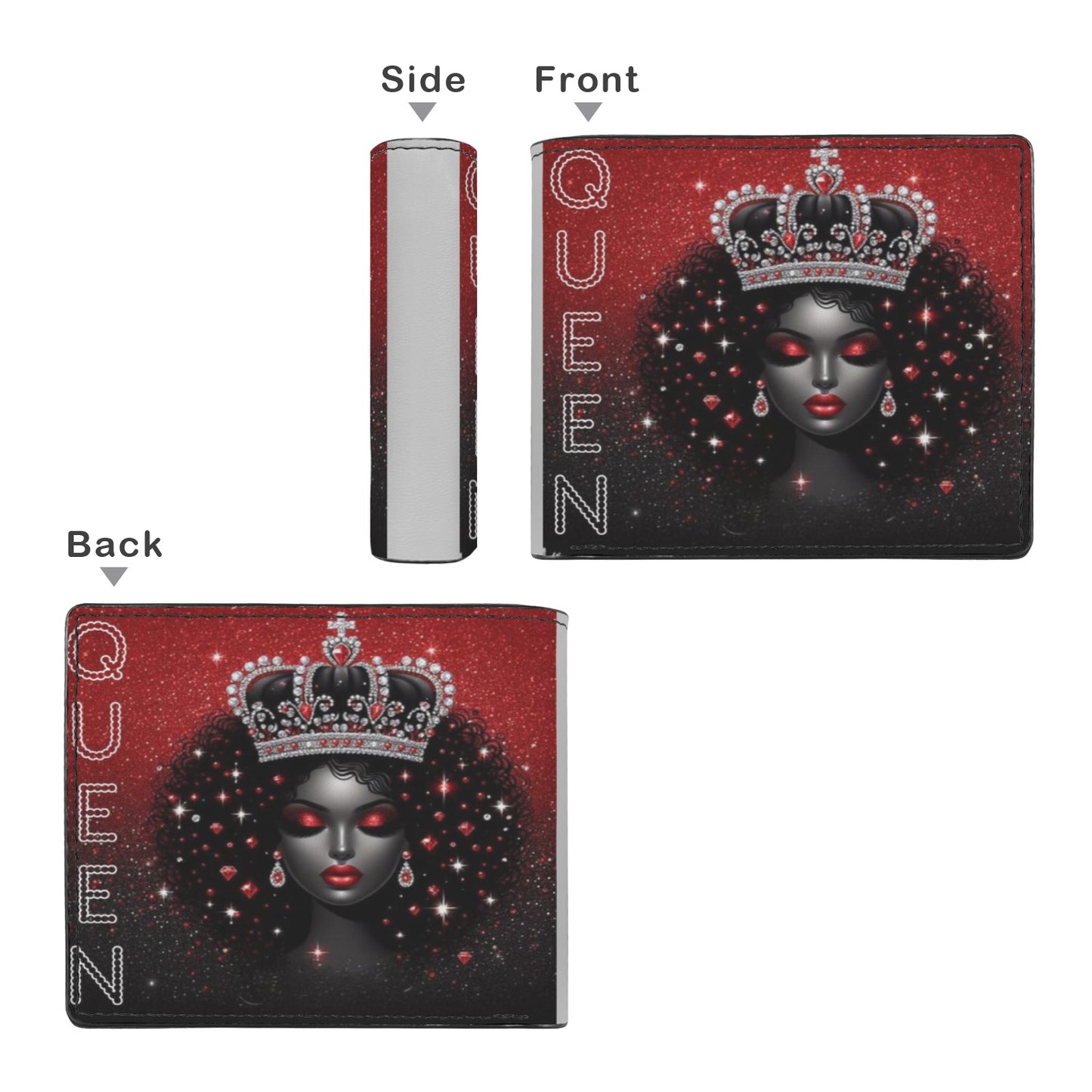 Red Queen Bifold Wallet with Multi Slots