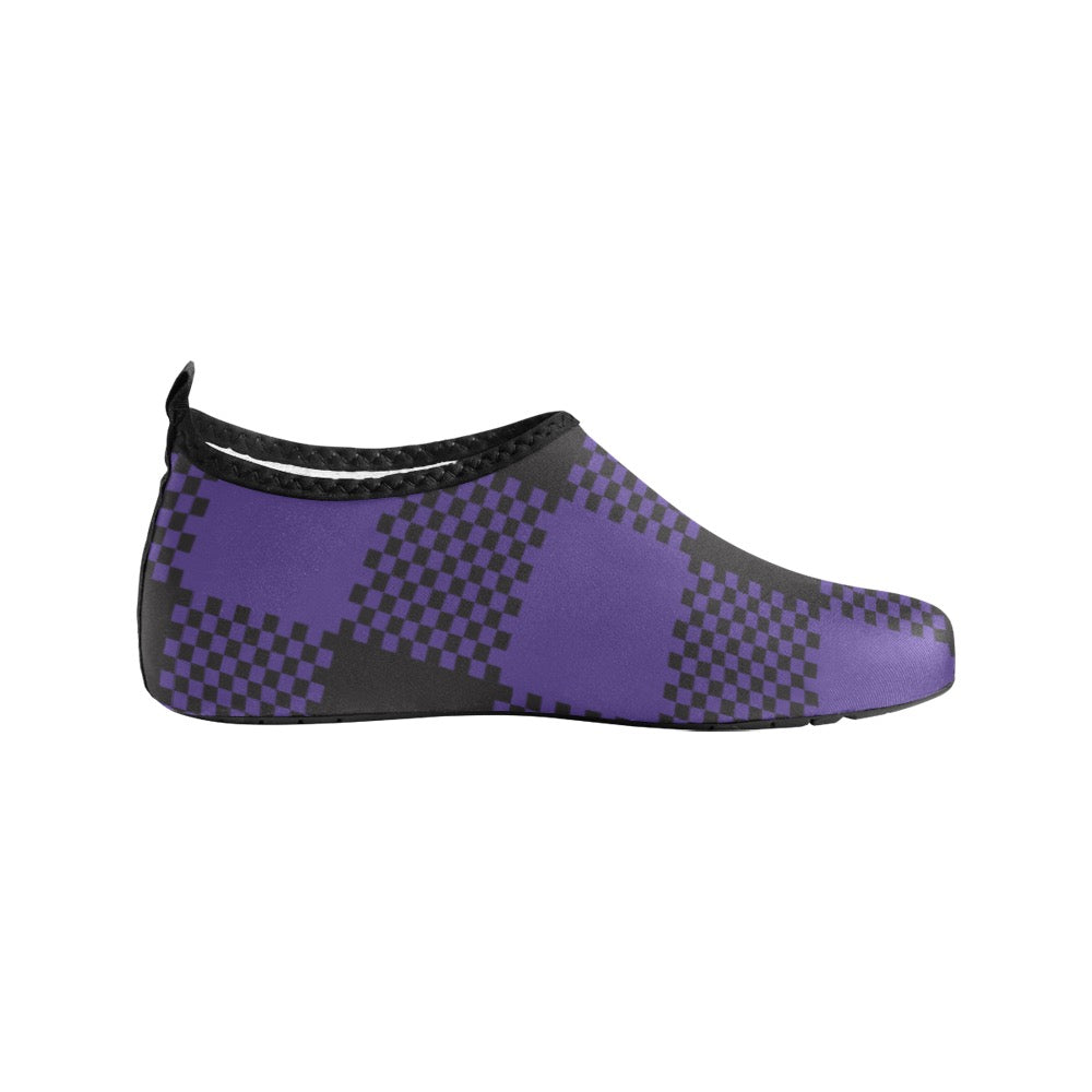 Black and Purple Kids' Slip-On Water Shoes