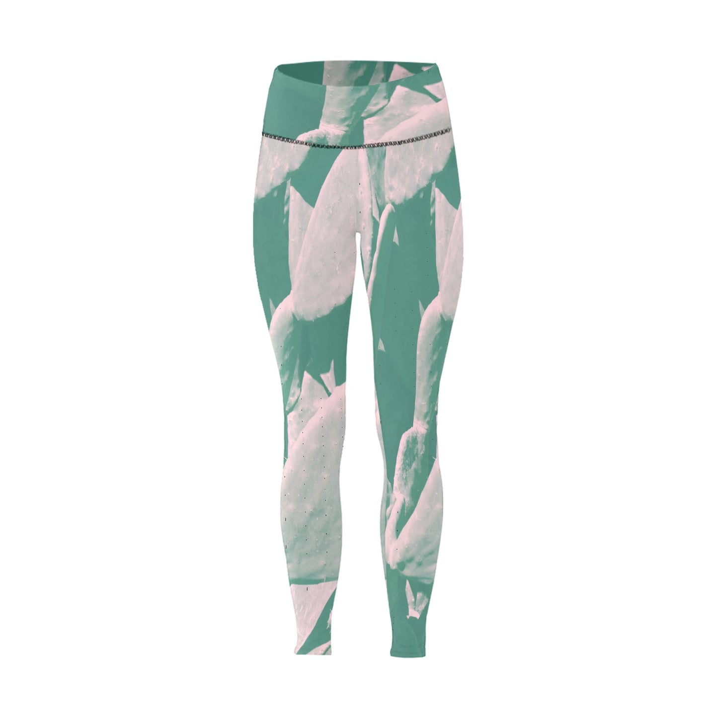 Green Paste High-Waisted Leggings