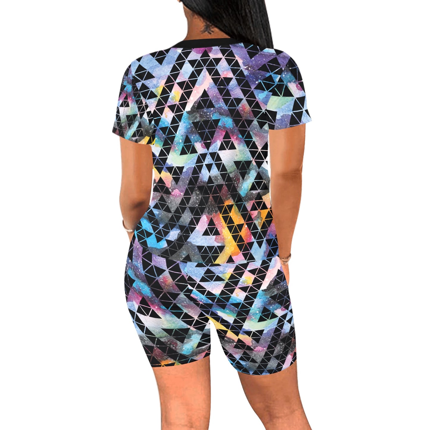 Galaxy Tribal Aztec Women's Short Yoga Set