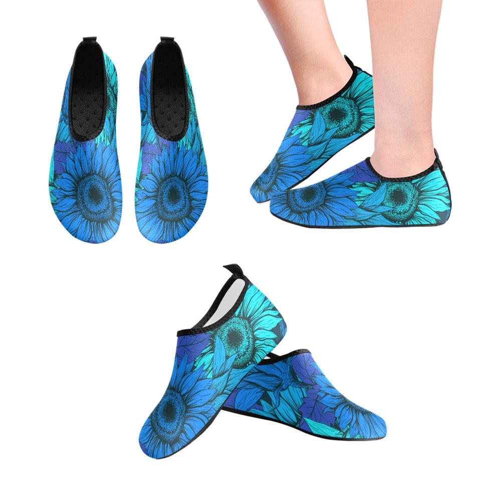 Blue Flower Kids' Slip-On Water Shoes