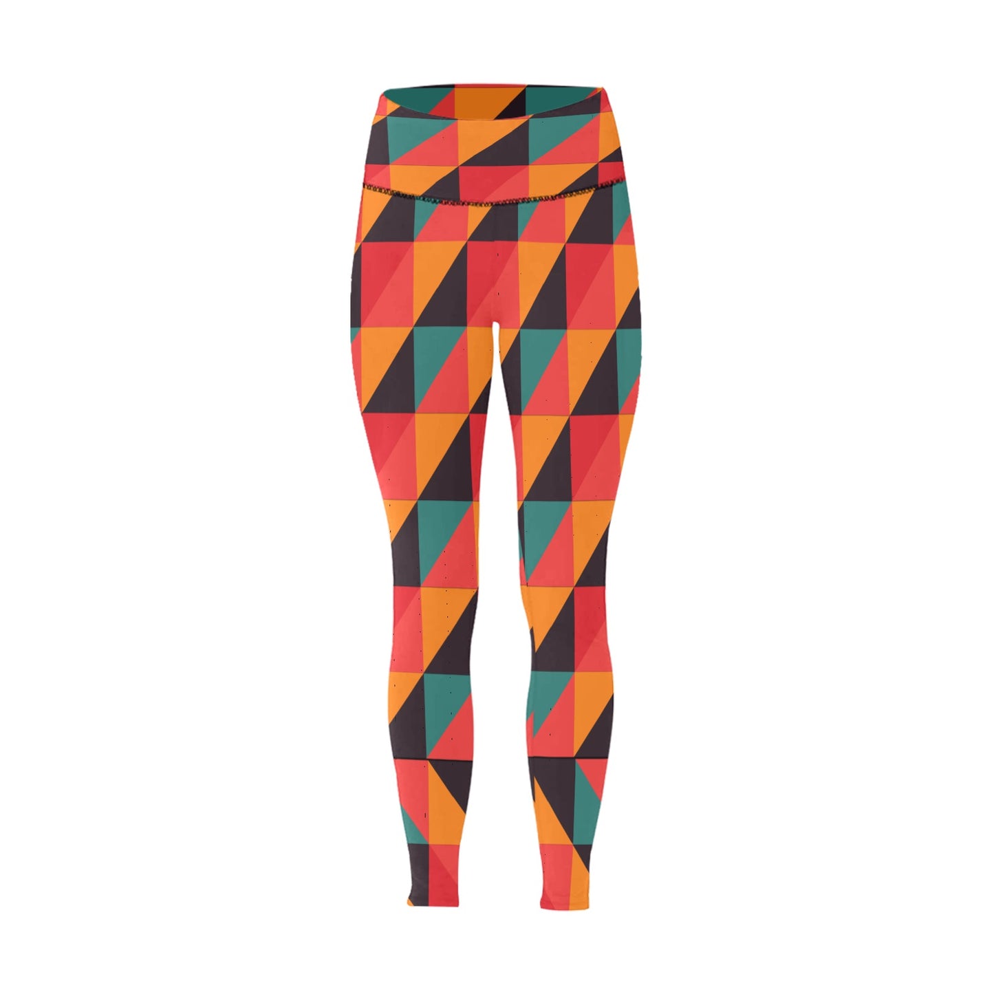 Fall Squared Angles High-Waisted Leggings