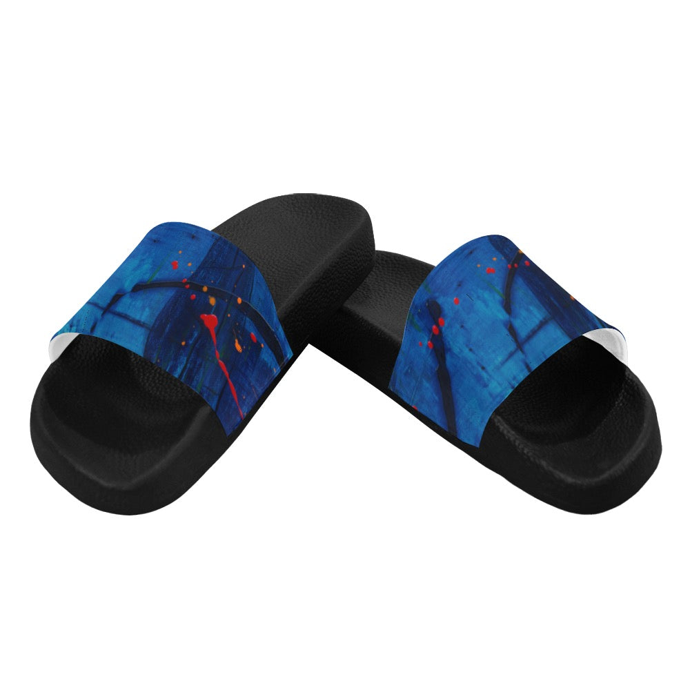 Blue Canvas Men's Slide Sandals