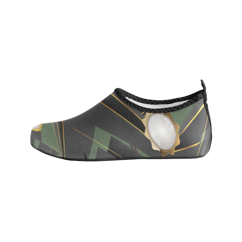 Green Army Abstract Kids' Slip-On Water Shoes