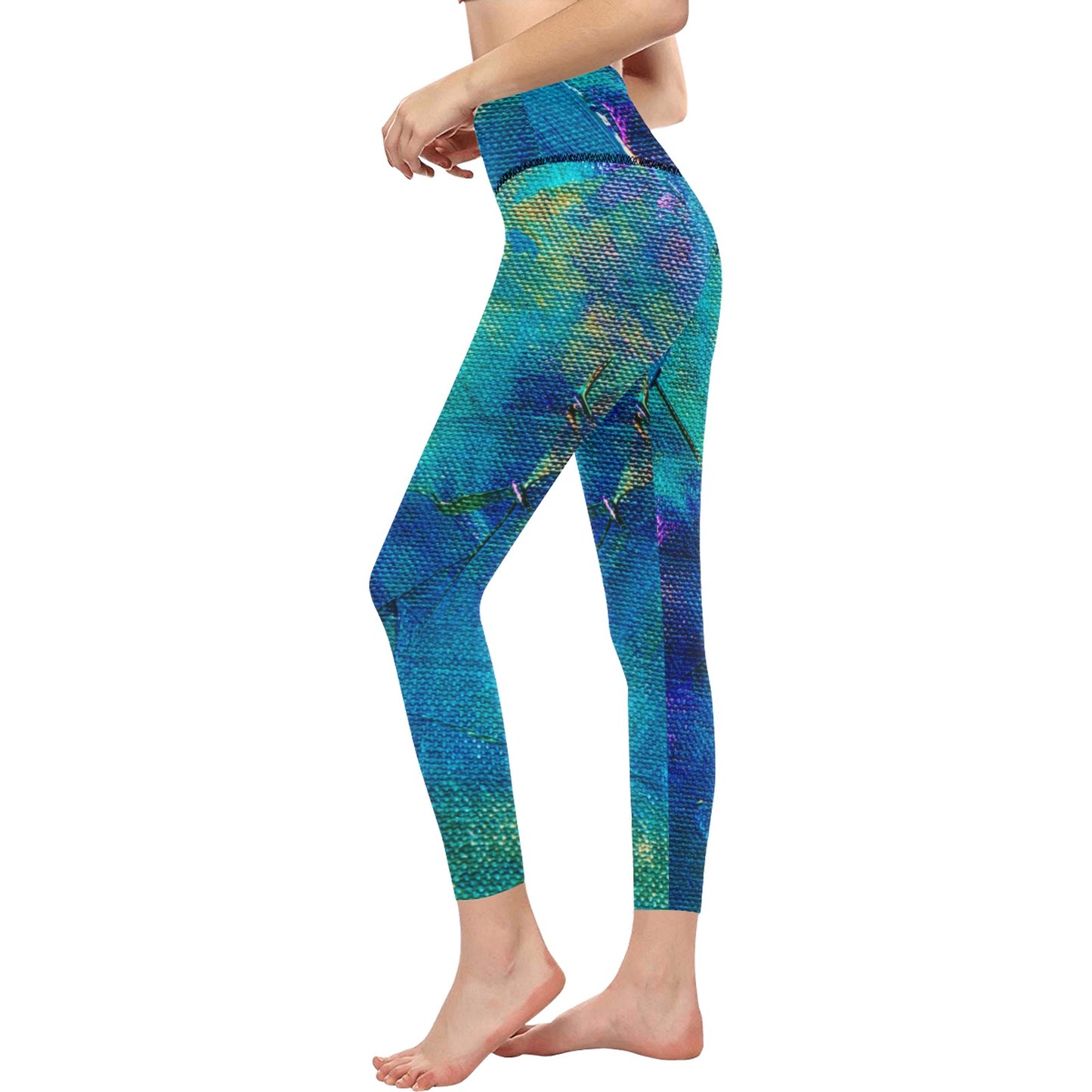 Aqua Marine Women's High-Waisted Leggings