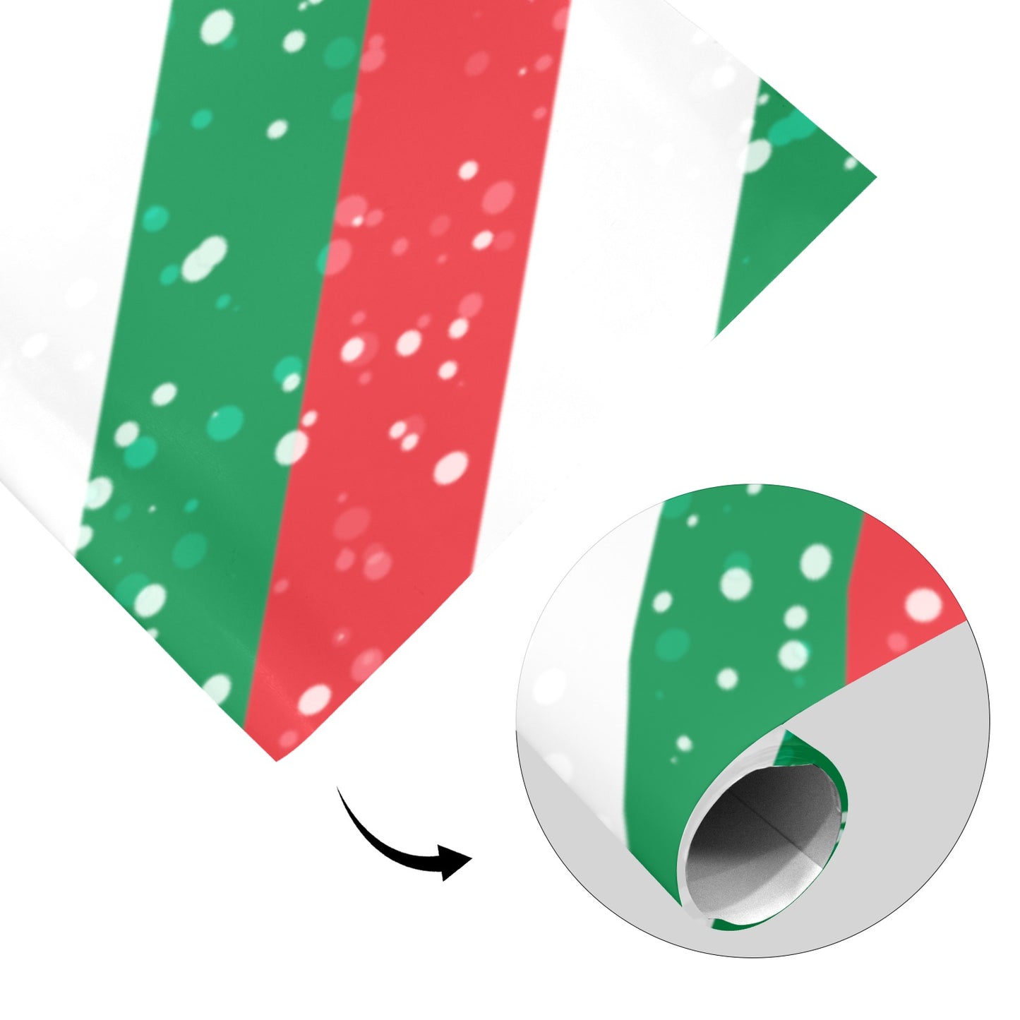 Candy Cane Gift Wrapping Paper-Coated Paper 58"x 22" (2 Rolls)