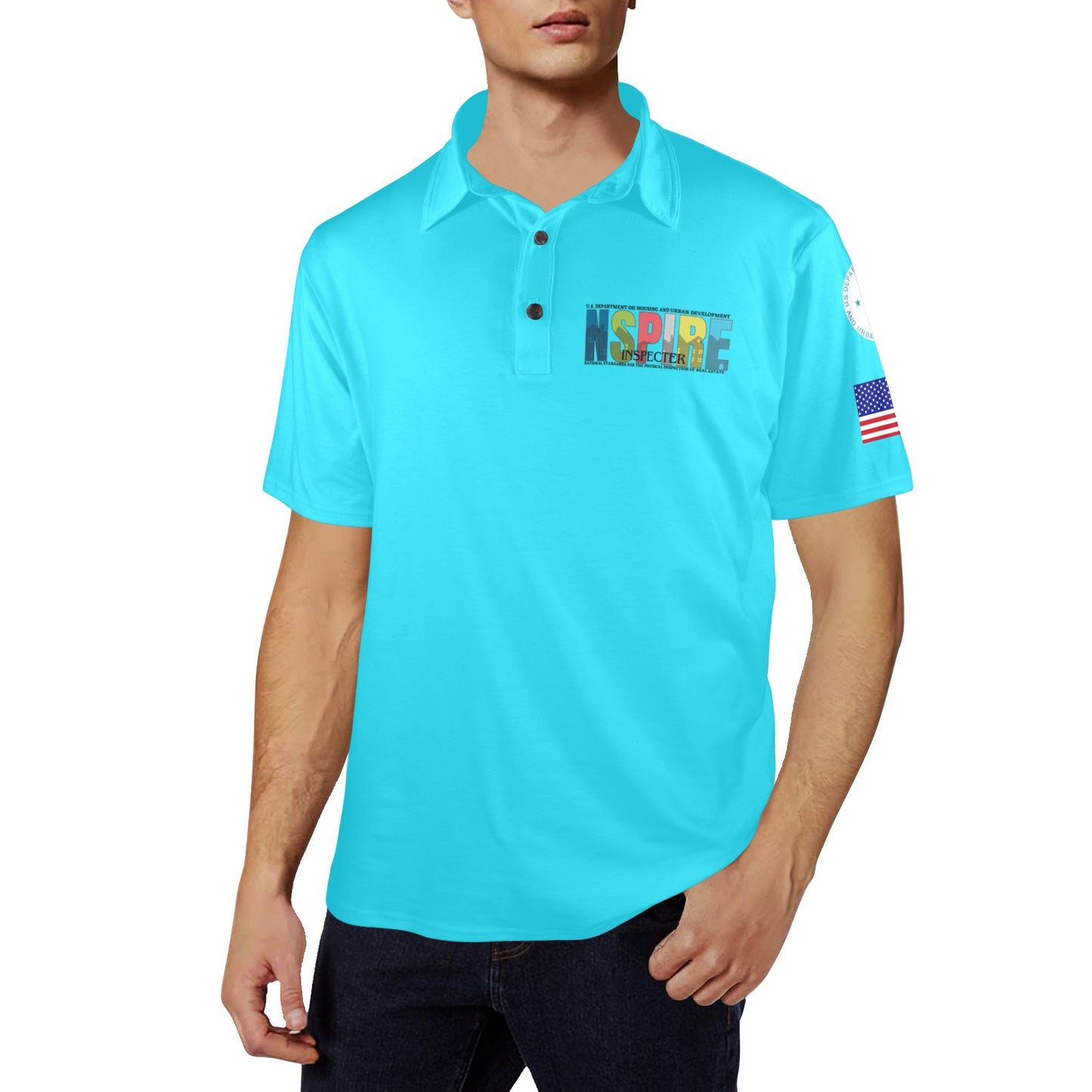 Turquoise Men's Polo Shirt