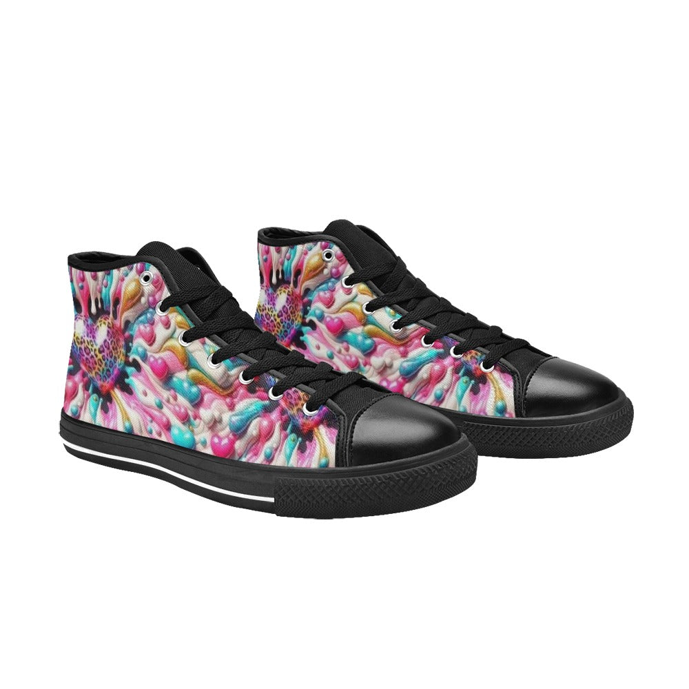 Candy Coated Hearts Kids' High Top Shoes