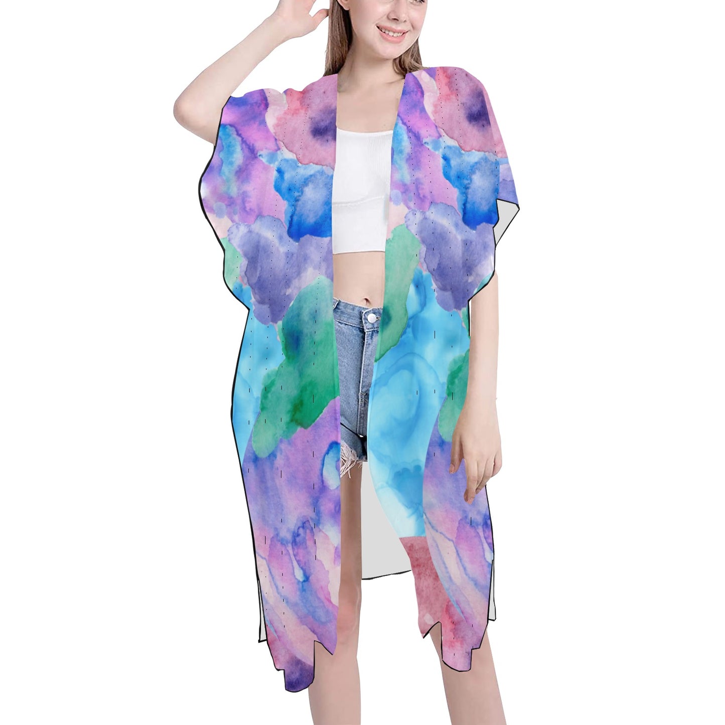 Water Color Chiffon Cover Ups