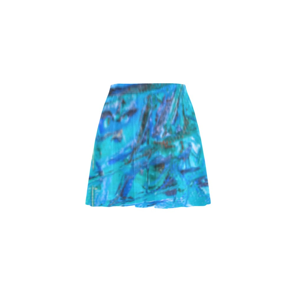 Blue and Aqua Mini Skating Skirt