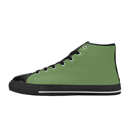 Green Men's High Top Canvas Shoes