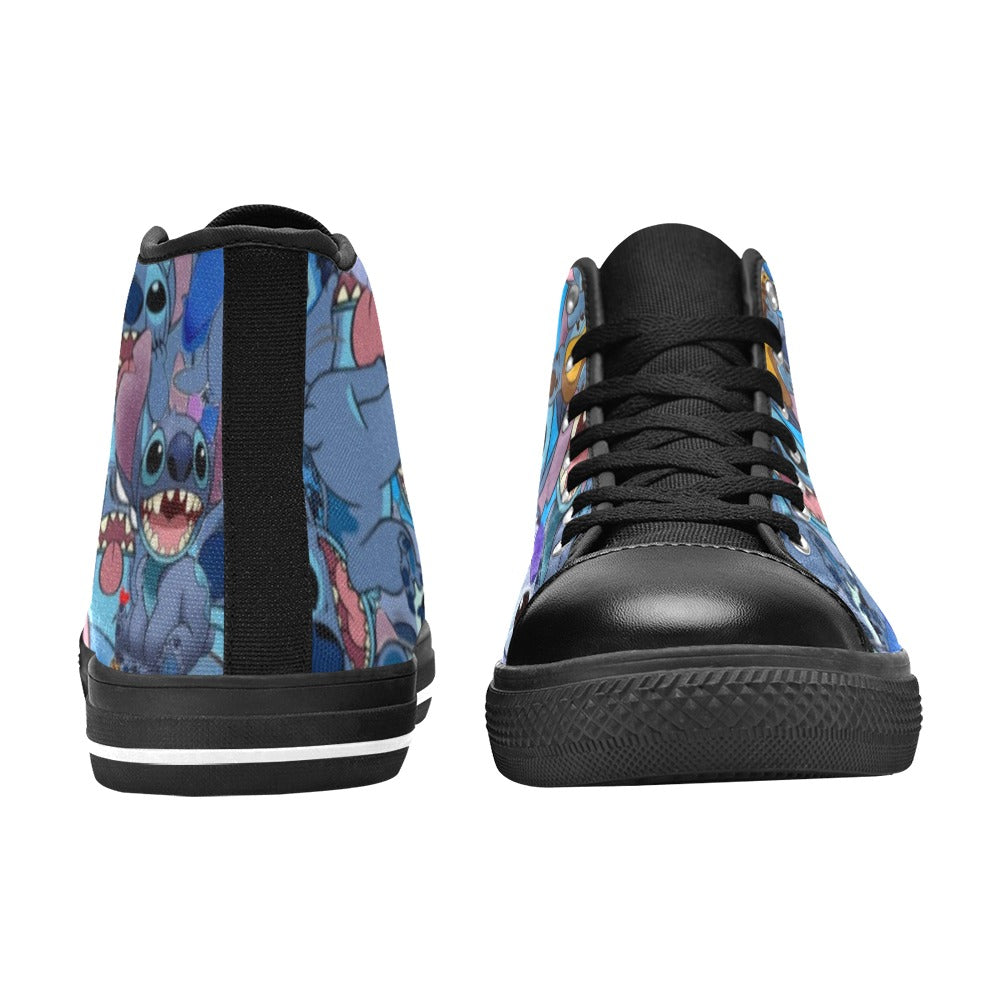 Stitch Collage Kids' High Top Shoes