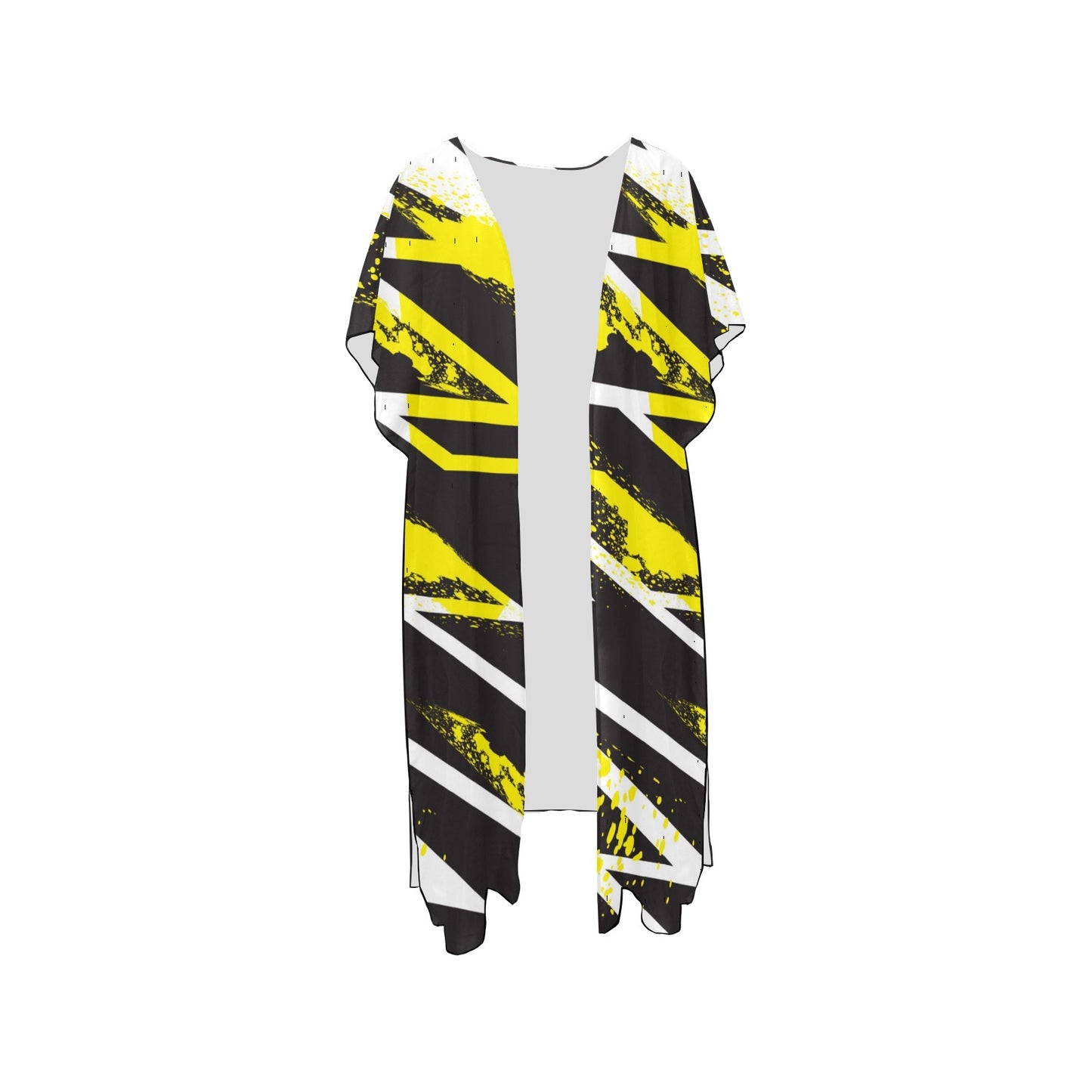 Black & Yellow Slash Chiffon Cover Ups