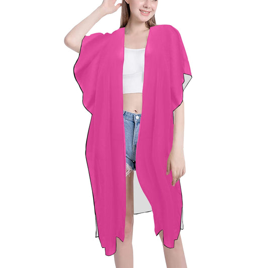 Hot Pink Chiffon Cover Ups