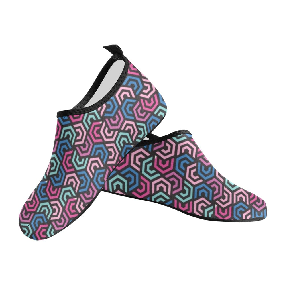 Colorful Polygon Kids' Slip-On Water Shoes