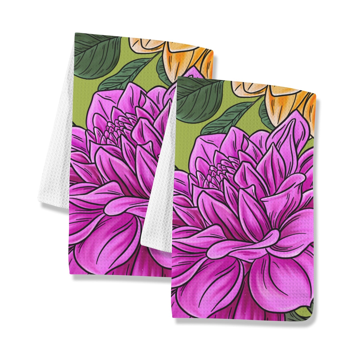Garden Party Kitchen Towel 40x60cm (One Side&2-Pack)