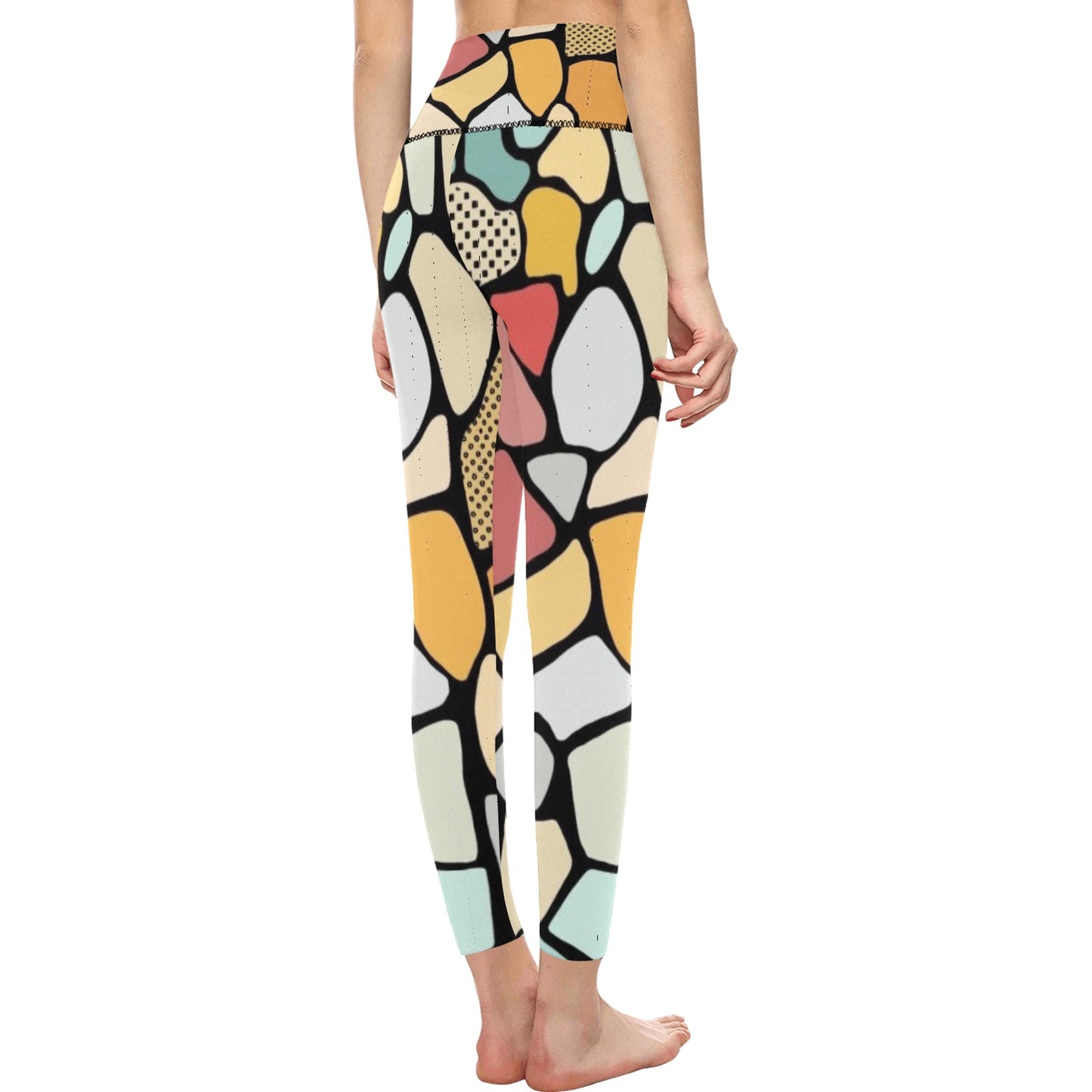 Colorful Stones High-Waisted Leggings