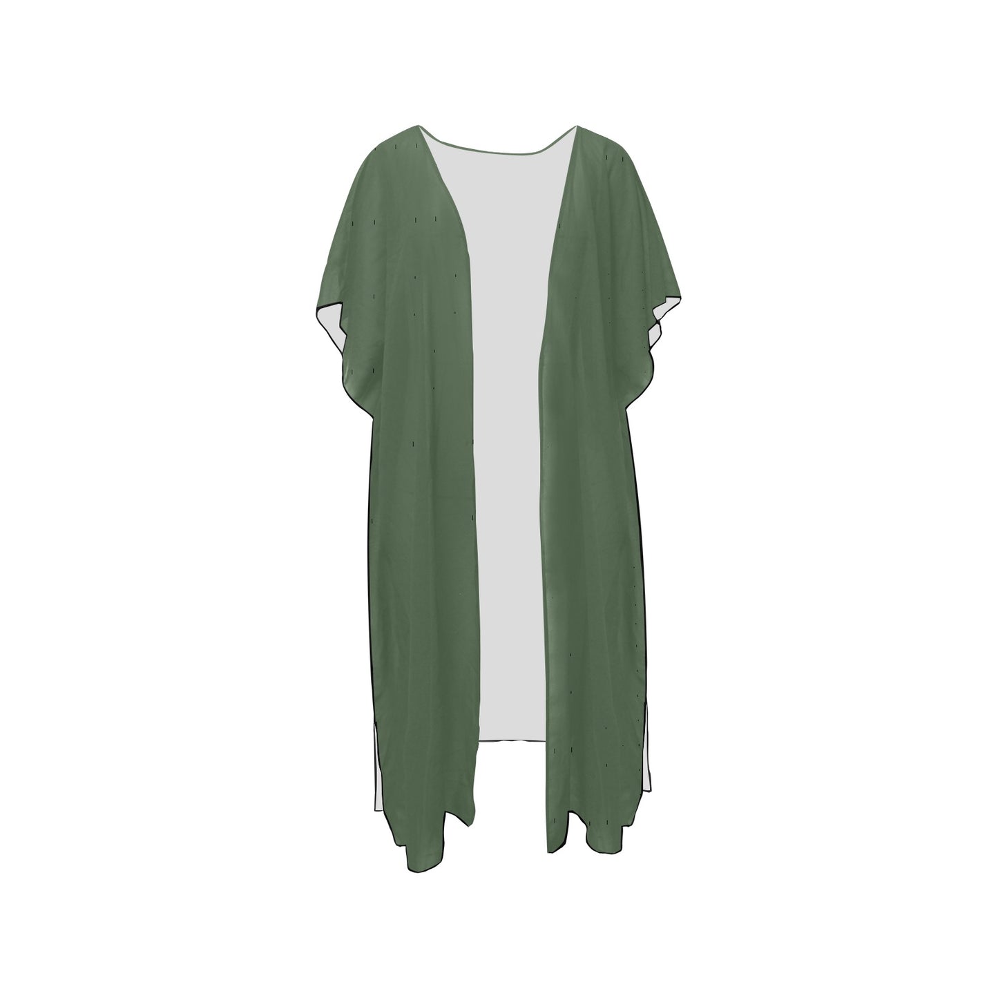 Army Green Chiffon Cover Ups