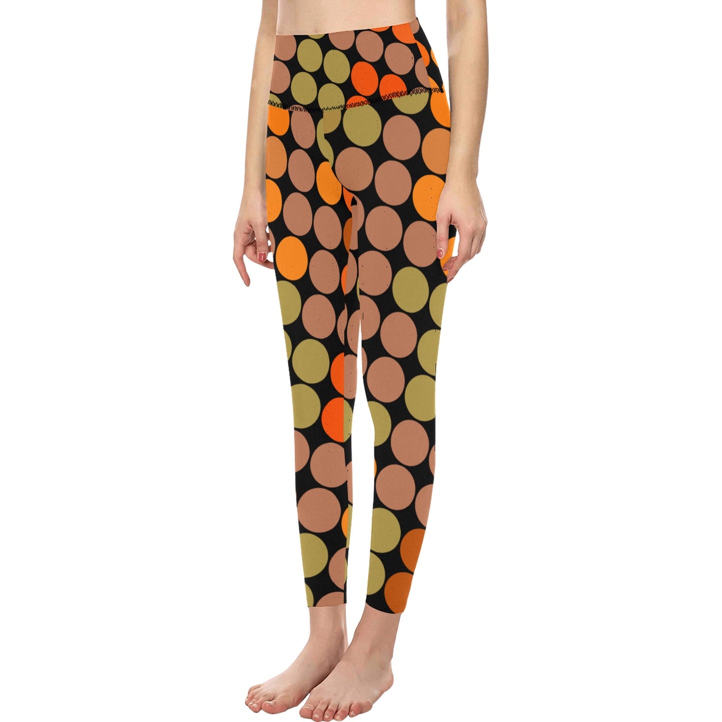 Fall Circles High-Waisted Leggings